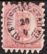 FINLAND : 1866 Wappen In Finnischen Währung Durchstich A 40 Pen Rosakarmin Michel 9 A Y - Usados