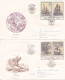 PAITING SHIPS 2  COVERS FDC  CIRCULATED 1976 Tchécoslovaquie - Covers & Documents