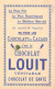 Chromo Image Du Chocolat Louit Rare Série La Corvée De Quartier Lithographie Vieillemard & Fils - Louit