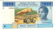 C.A.S. CHAD LETTER C  P607Ca 1000 Francs 2002 SIGNATURE 5 = FIRST SIGNATURE   VF  NO P.h. - États D'Afrique Centrale