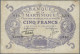 Martinique: Banque De La Martinique, Pair With 5 Francs L. 1901 (ND 1934-1945) ( - Sonstige & Ohne Zuordnung