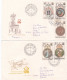 ARCHITECTURE 1978 COVERS 2 FDC CIRCULATED Tchécoslovaquie - Covers & Documents