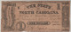 USA   $ 1  "The State Of North Carolina "  Dated 1st Sept. 1862   ( Issued-genuine ! ) - Devise De La Confédération (1861-1864)