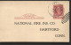 UY8r Reply Card Abbeville AL - Hartford CT 1919 Cat.$8.00 - 1901-20