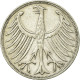 Monnaie, République Fédérale Allemande, 5 Mark, 1951, Stuttgart, TB+, Argent - 5 Mark