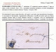 Cover 1853, Lettera Da Udine Del 14.3 Per Vienna (Austria), Affrancata Con 45 C. Azzurro Ardesia I Tipo Carta A Coste Ve - Lombardo-Vénétie