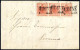 Cover 1857, Lettera Da Udine (SD Punti 9) Del 4.3 Per Vienna Affrancata Con Striscia Di Tre 3 Kreuzer Rosso Carta A Macc - Lombardo-Vénétie