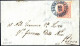 Cover Sanguinetto, (2CO Azzurro Punti 13) Lettera Del 31.10.1850 Per Padova Affrancata Con 15 C. Rosso I Tipo Prima Tira - Lombardo-Vénétie