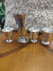 Lot Quatre Timbales Métal Argenté Atkins Brother Christofle Et Autre Orfèvre - Silverware