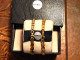 Vintage Ladies Gold Tone And Diamante SEKONDA Dress Watch And Bracelet Set - Montres Bijoux