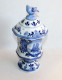 DELFT ANCIEN POT PHARMACIE POTICHE VASE, PORCELAINE EMAILLEE XIXe, BATEAU MOULIN / ART DECORATIF (0901.5) - Delft (NLD)