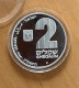 Israel 1984 Hanukka From Theresienstadt, Silber 850, 30/37mm, 14.4/28.8 Gr. 1+2 Sheqel Coin Set B.U. Proof, 6 Fotos - Israel