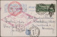 Delcampe - Zeppelin Mail - Overseas: 1930/1933 The Four Zeppelin Stamps Used On Four Zeppel - Zeppeline