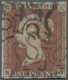 Great Britain - Post Marks: 1843, London, Number "4" MALTESE CROSS: 1d Red-brown - Postmark Collection