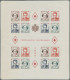 Monaco: 1949, 10 + 5 Fr To 40 +5 Fr, Red Cross, Two Souvenir Sheets, Mint Never - Ungebraucht