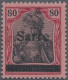 Deutsche Abstimmungsgebiete: Saargebiet: 1920 Germania 80 Pf. Mit Aufdruck In Ty - Unused Stamps