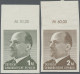 DDR: 1969, Ulbricht 1 Mark Grünoliv Und 2 Mark Siena, Zwei Ungezähnte Oberrandst - Unused Stamps