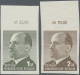 DDR: 1969, Ulbricht 1 Mark Grünoliv Und 2 Mark Siena, Zwei Ungezähnte Oberrandst - Unused Stamps