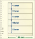 Paquet De 10 Feuilles Neutres Lindner-T 5 Bandes 52 Mm,40 Mm,41 Mm,31 Mm Et 41 Mm - De Bandas