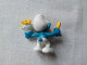 Ancienne Figurine Peyo Schtroumpf Mangeur De Frites Vintage Année 1981 (bazarcollect28) - Smurfen