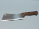 -ANCIEN COUPERET DUROL INOX TRANCHOIR De BOUCHER Hachoir FEUILLE De BOUCHER   E - Antike Werkzeuge