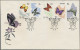 Delcampe - China (PRC): 1963, Butterflies Set (S56) On Four Unaddressed Cacheted Official F - Briefe U. Dokumente