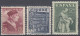 ESPAÑA 1946 Nº 1002/1004 NUEVO, SIN FIJASELLOS - Unused Stamps