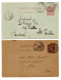 MONACO -- MONTE CARLO -- ENTIERS POSTAUX -- 2 Cartes Postale -- 10 C. Prince Albert 1er N° 6 Et 7 - Ganzsachen