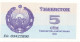 OUZBÉKISTAN - 5 Soʻm 1992 UNC - Uzbekistan