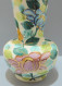 Delcampe - -GRAND VASE CERAMIQUE VALLAURIS VINTAGE Décor De FLEURS ROSES DORURES  42,8 Cm    E - Vallauris (FRA)