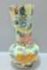 Delcampe - -GRAND VASE CERAMIQUE VALLAURIS VINTAGE Décor De FLEURS ROSES DORURES  42,8 Cm    E - Vallauris (FRA)