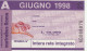 ABBONAMENTO AUTOBUS METRO ROMA ATAC GIUGNO 1998 (MK112 - Europe