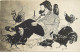 Themes Div-ref UU900-illustrateurs -illustrateur Raymond Bigot -guerre 1914-18-basse Cour Et Hibou-chouette-lisieux ??? - Bigot