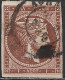 GREECE 1868-69 Large Hermes Head Cleaned Plates Issue 1 L Deep Red Brown (shades) Vl. 35 / H 23 A - Used Stamps