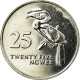 Monnaie, Zambie, 25 Ngwee, 1992, British Royal Mint, TTB, Nickel Plated Steel - Zambie