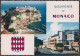 MONACO    Nopalesa Dejecta  20c Y.T. 543  Sur CPSM  Le Rocher Et Le Palais 1961 Avec Flamme " Couronne Du Blason " - Lettres & Documents