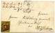 SUISSE - Z 16 II PAPIER CARTON SUR LETTRE DE GUMENEN, 1851 - CERTIFICAT VON DER WEID - 1843-1852 Federale & Kantonnale Postzegels