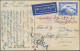 Delcampe - Air Mail: 1915-1985 (ca), Sammlung Von 48 Belegen Im Ringalbum, Flugpost Bzw. Ze - Other & Unclassified