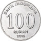 Indonésie, 100 Rupiah, 2016, Aluminium, SPL - Indonesië