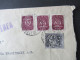 Portugal 1953 Via Aerea/Luftpost Firmenumschlag Banco Espirito Santo Lisboa Marken Mit Perfin / Firmenlochung BES - Briefe U. Dokumente