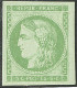 * Report I. No 42A, Vert-jaune, Petit Bdf, Pos. 15, Superbe. - RR - 1870 Emission De Bordeaux