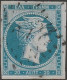 500 Greece Grecia - 1861 - Testa Di Mercurio, 20 Lep. Azzurro N. 4, Hellas N. 4a. Cert. Eichel. Ampi Margini, Lusso. SPL - Usati