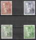 Portugal 1954 - Sao Paulo 400 Years - Mi. 831/834 ** MNH CV 170 € PERFECT SET MNH** - Unused Stamps