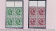 Ireland 1943 Hyde/Gaelic League Set Of 2 In Marginal Blocks Of 4 Fresh Mint Unmounted - Neufs