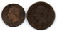 FRANCE, Set Of Two Coins 5, 10 Centimes, Bronze, Year 1854-AM, 1856-MA,  KM # 777.6, 771.6 - Sonstige & Ohne Zuordnung
