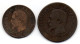 FRANCE, Set Of Two Coins 5, 10 Centimes, Bronze, Year 1854-AM, 1856-MA,  KM # 777.6, 771.6 - Autres & Non Classés