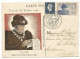 DULAC 40C + 2FR SURTAXE CARTE JOURNEE DU TIMBRE CORBEIL 13 OCT 1945 POUR SUISSE - 1944-45 Marianne De Dulac