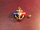 Joli Petit Lot Broche Ancre Marine Militaire / Rouleau Cocarde Tricolore France / Aiguille épinglette - Marine