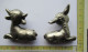 LADE 14 - STATUETTE EN MÉTAL 2 MOUTONS - METALEN BEELDJE 2 SCHAPEN  - 144 ET 110 GRAM - Metal