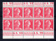 !!! MARIANNE DE MULLER, BLOC DE 10 AVEC BANDES PUBS AG VIE NEUF ** - Unused Stamps
